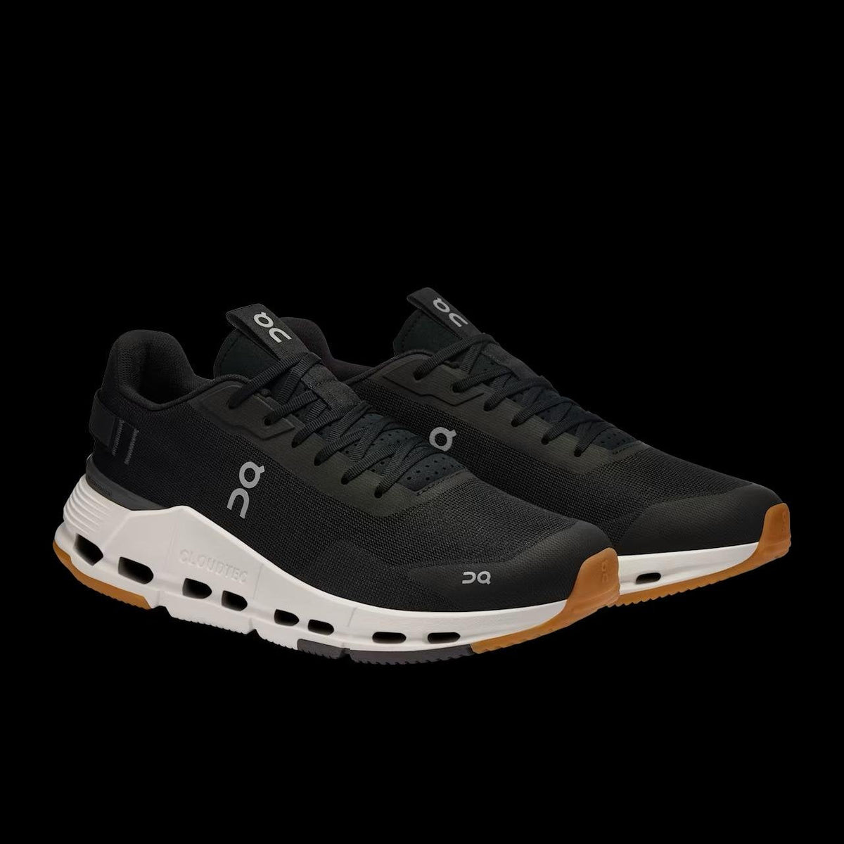 On Cloudnova Black/White Lifestyle Trainers - product image from the listing.