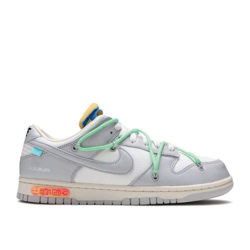 "Lot 26 of 50" Nike Off-White x Dunk Low Sneakers - product image from the listing.