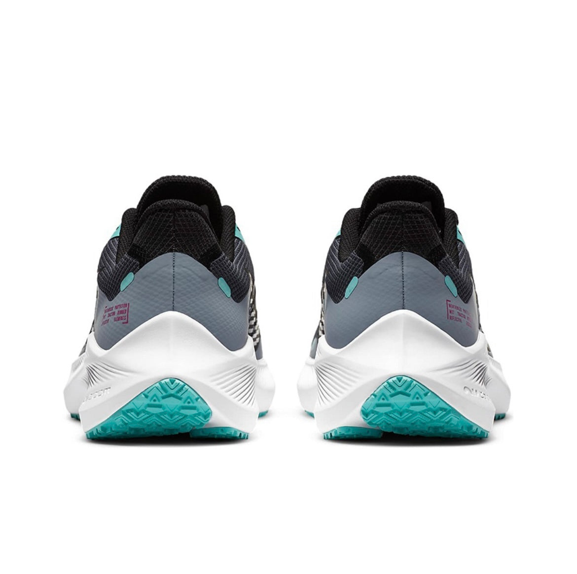 Nike Air Zoom Winflo 7 Shield Running Shoes in Black Gray Green CU3868-403 - product image from the listing.