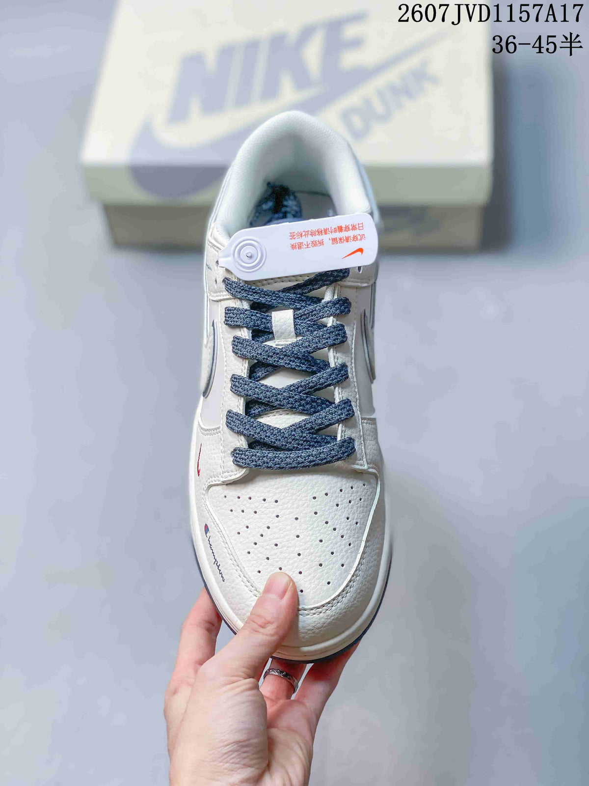 Louis Vuitton x Nike Dunk Low Sneakers in White Blue - product image from the listing.