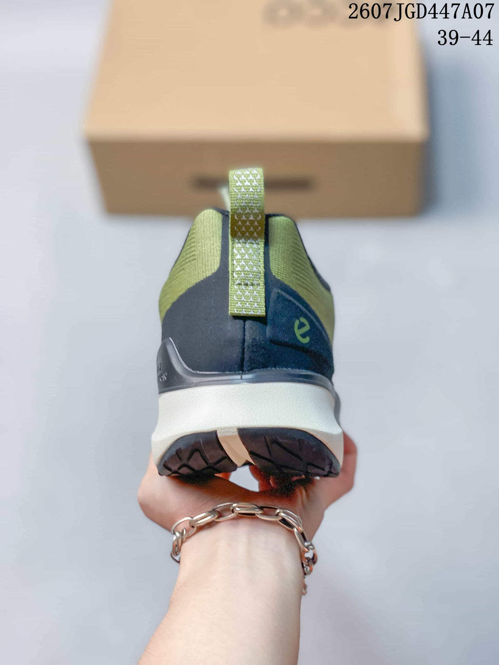ECCO 710270OPW Colorblock Sneakers in Green and Navy - product image from the listing.