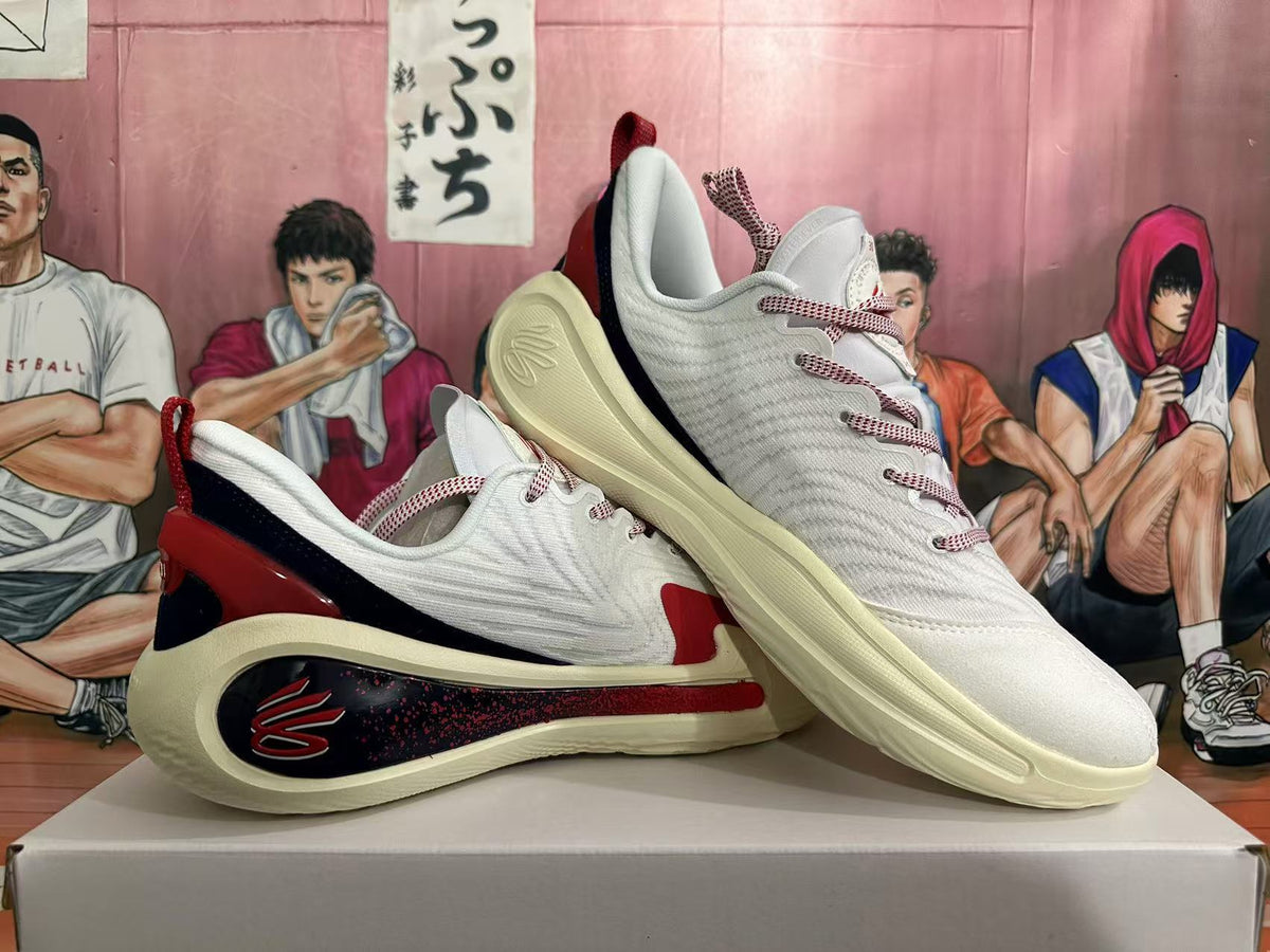 Nike LeBron Basketball Shoes in White Black Red - product image from the listing.