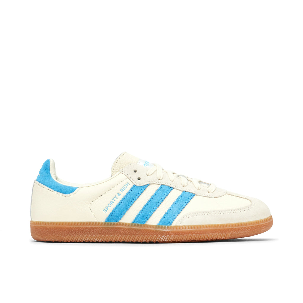 Adidas Samba x Sporty & Rich in Beige Blue - product image from the listing.