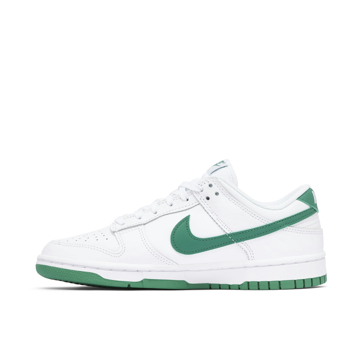 Women's NIKE DUNK LOW WHITE LUCKY GREEN - product image from the listing.