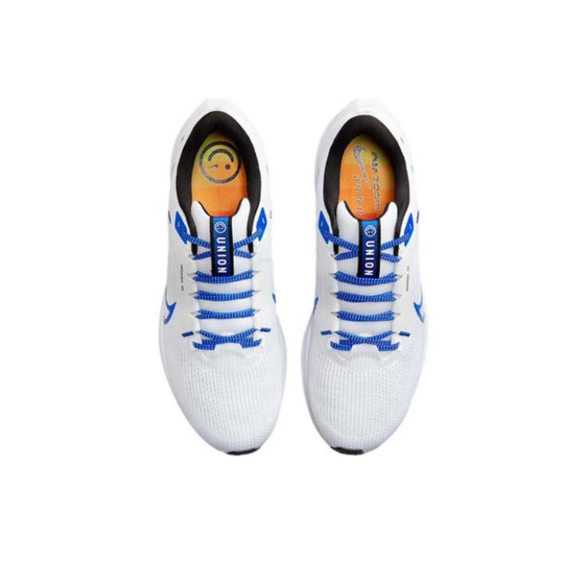 Nike Air Zoom Pegasus 40 Running Shoes in White Blue FJ2843-100 - product image from the listing.
