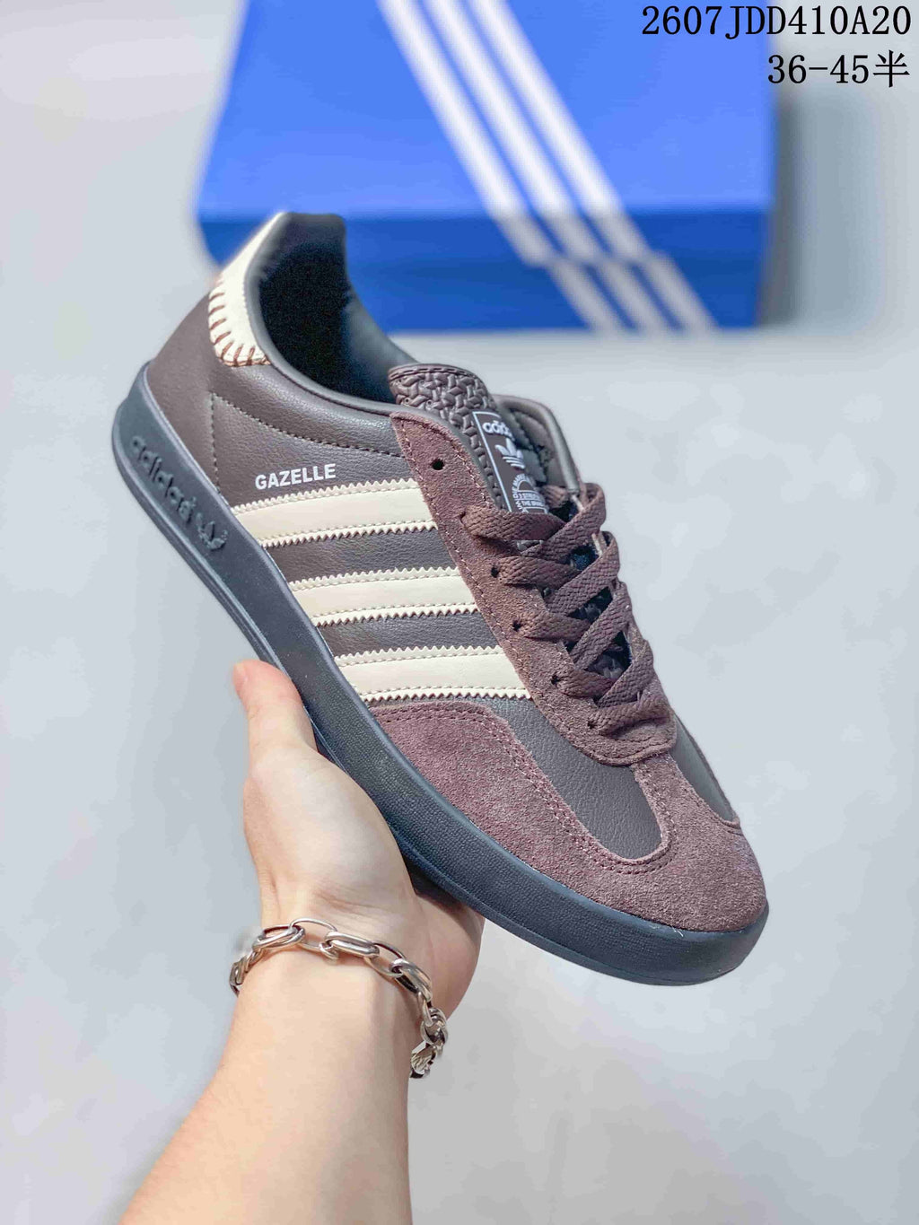 Adidas Gazelle Sneakers in Brown Cream Black 2607JDD410A20 - product image from the listing.