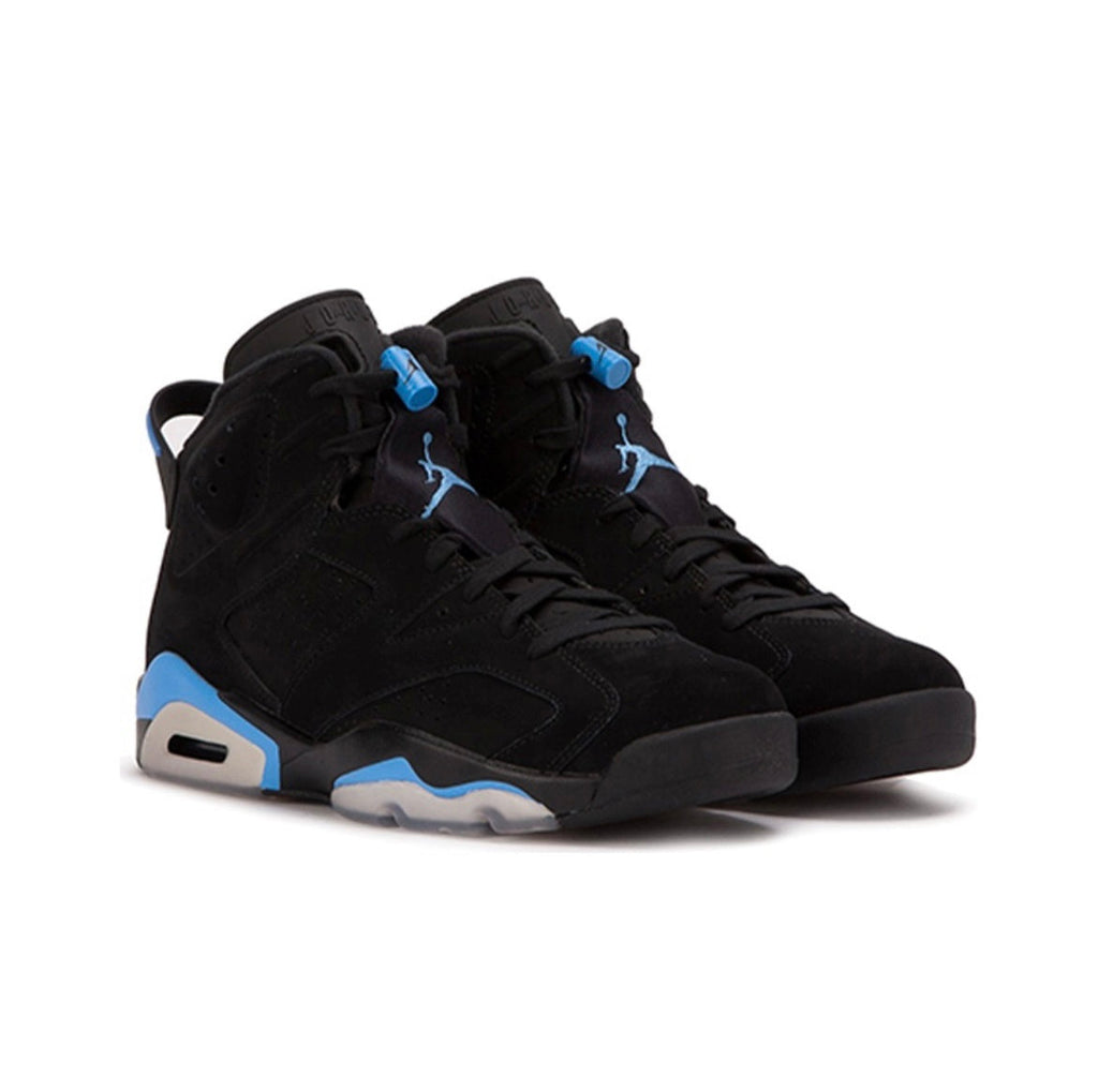 Air Jordan 6 UNC Black and University Blue Sneakers - product image from the listing.
