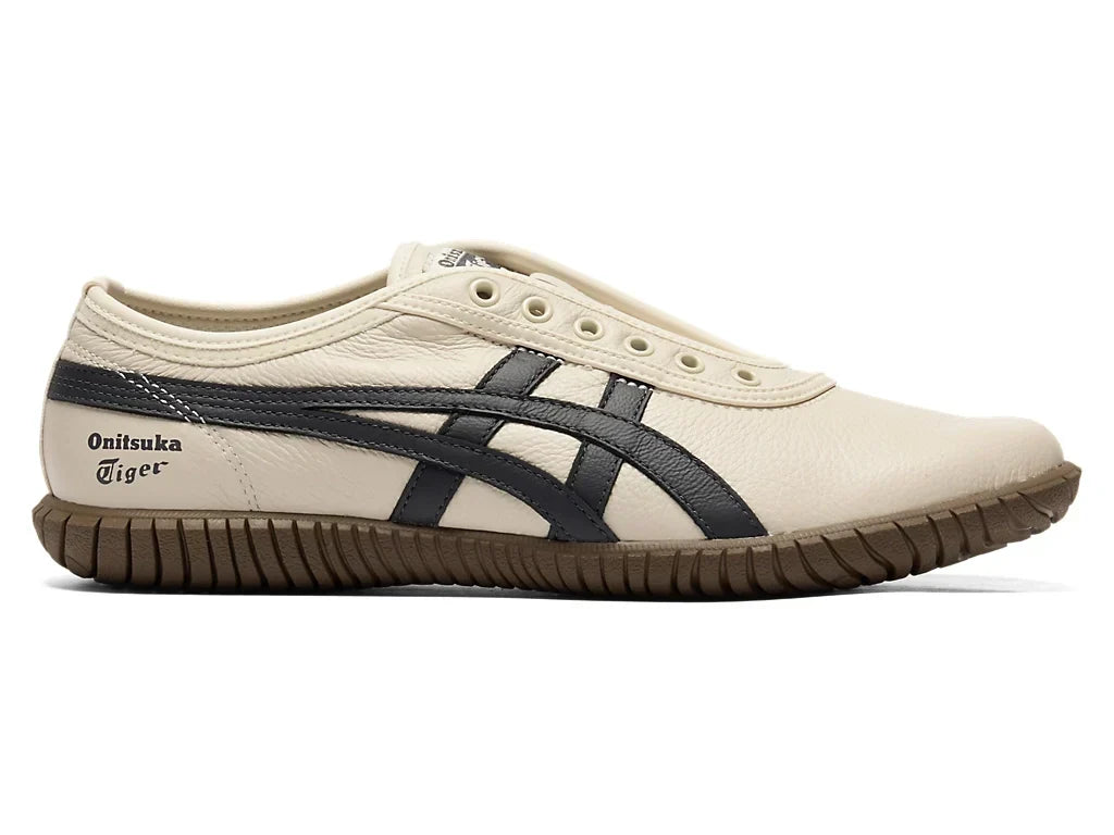 Birch Indigo Navy | 1183C529 200 - Onitsuka Tiger Tsunahiki Slip-On Sneakers - product image from the listing.
