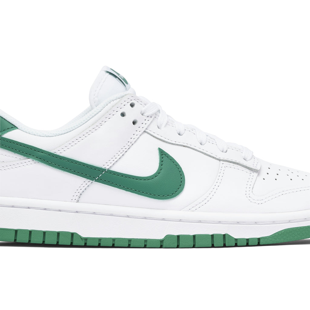 Women's NIKE DUNK LOW WHITE LUCKY GREEN - product image from the listing.