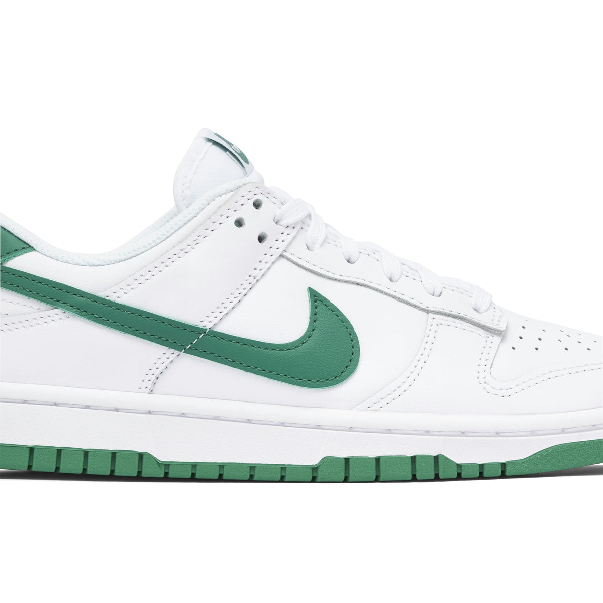 Women's NIKE DUNK LOW WHITE LUCKY GREEN - product image from the listing.