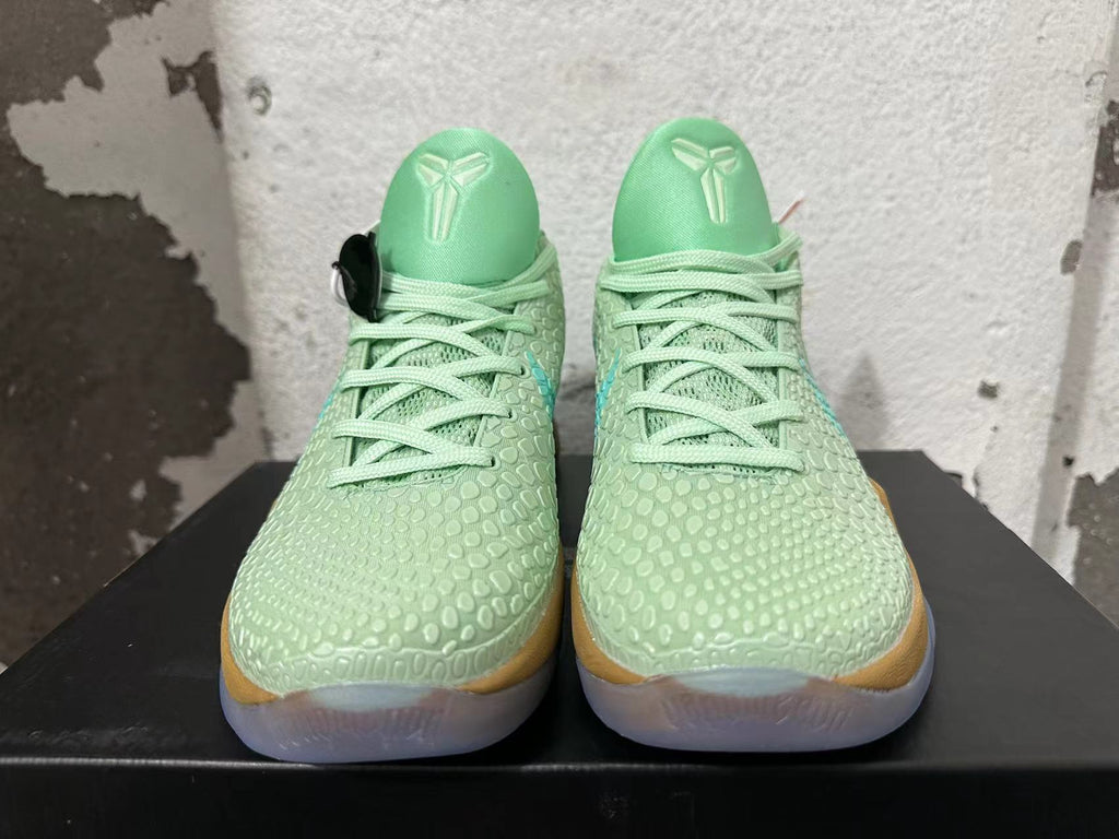 Nike Kobe 6 Basketball Shoes, in Mint Green and Gum - product image from the listing.