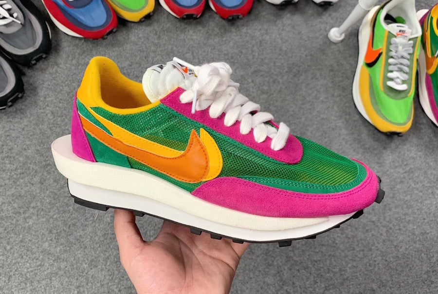 Nike LDV Waffle Sacai BV0073-301 Sneakers in Green Pink - product image from the listing.