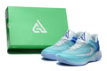 Nike Basketball Footwear in Aqua Blue and White, Style 885-6 - product image from the listing.