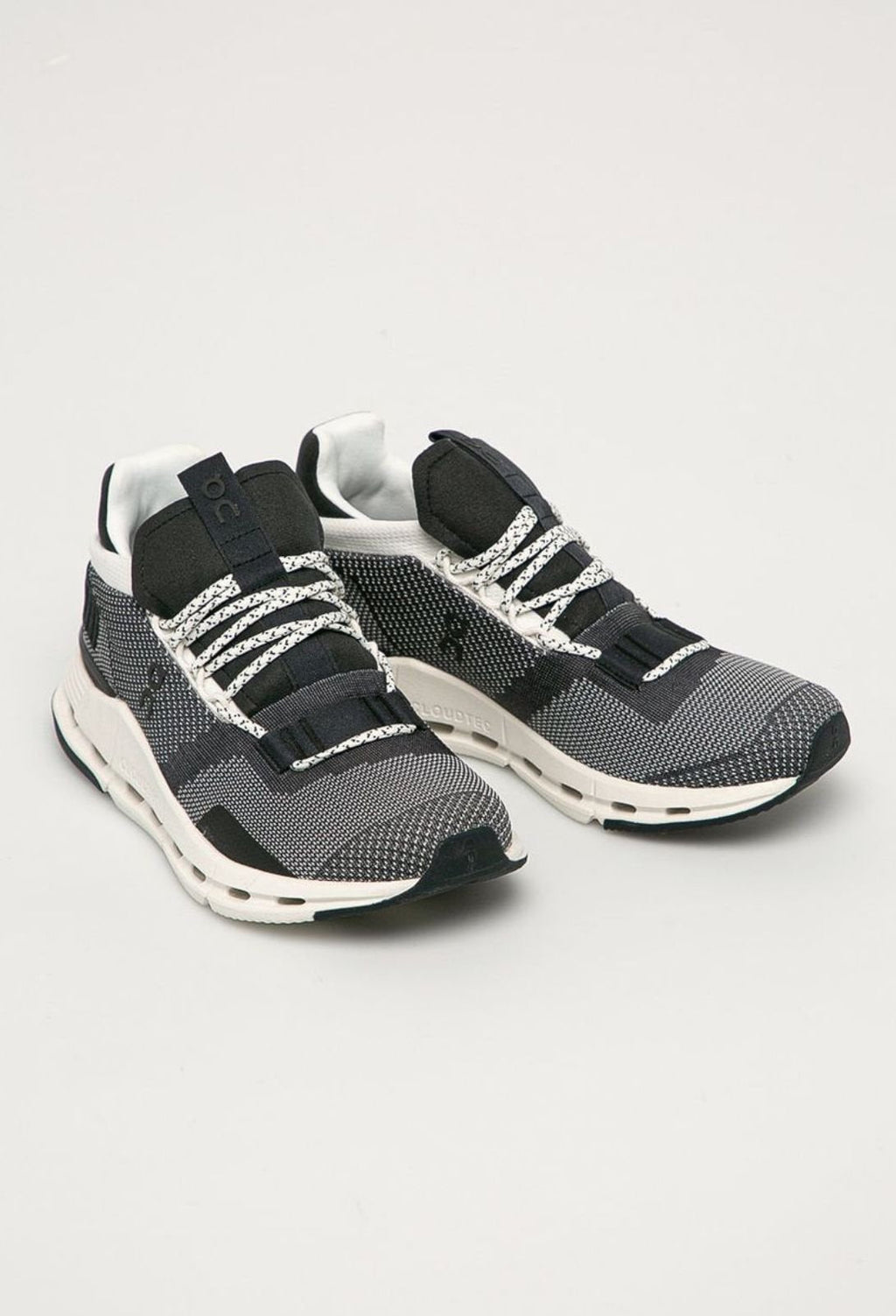 On Cloudnova Black/White Lifestyle Trainers - product image from the listing.