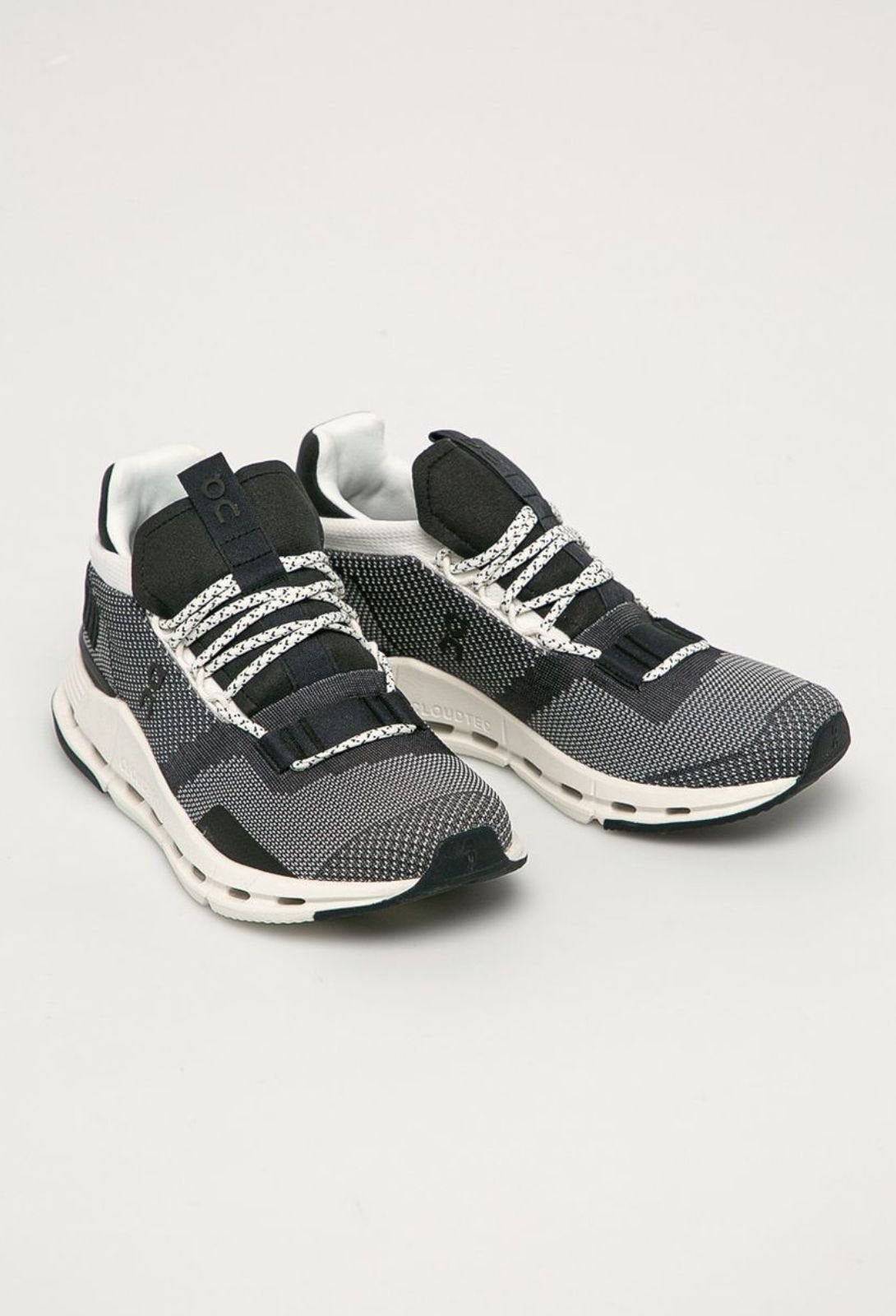 On Cloudnova Black/White Lifestyle Trainers - product image from the listing.