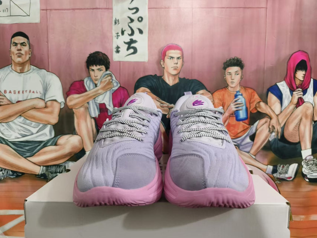 Pink and Lavender Basketball Trainers - product image from the listing.