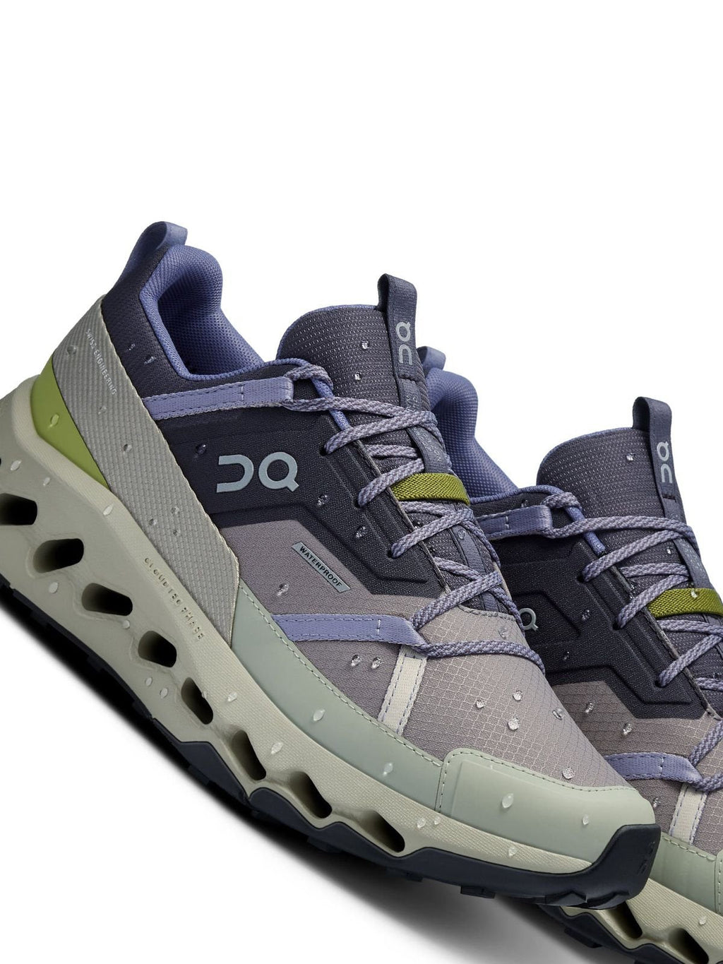 On Cloudhorizon Waterproof Grey/Green Hiking Footwear - product image from the listing.