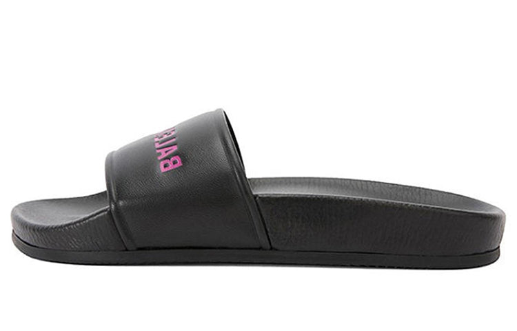 Balenciaga Alphabet Pattern Black Slippers 517226WAL001085 # for Women - product image from the listing.