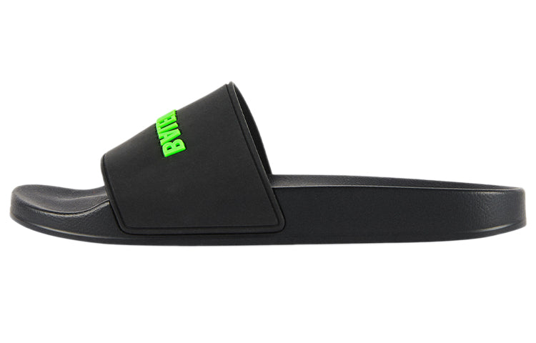 "Black Fluo Green" Balenciaga Rubber Slides 565826W1S811030 # - product image from the listing.