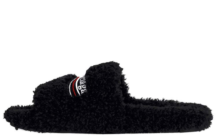 Balenciaga Furry Slides 'Black Red' 654261W2DO11096 # for Women - product image from the listing.