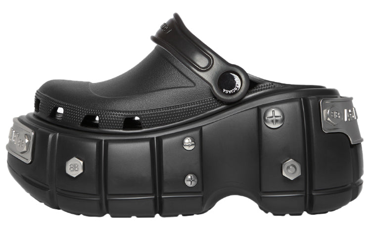 Balenciaga Hardcrocs Slide x Crocs 'Nero Silver' 687398W1S8N1081 # for Women - product image from the listing.