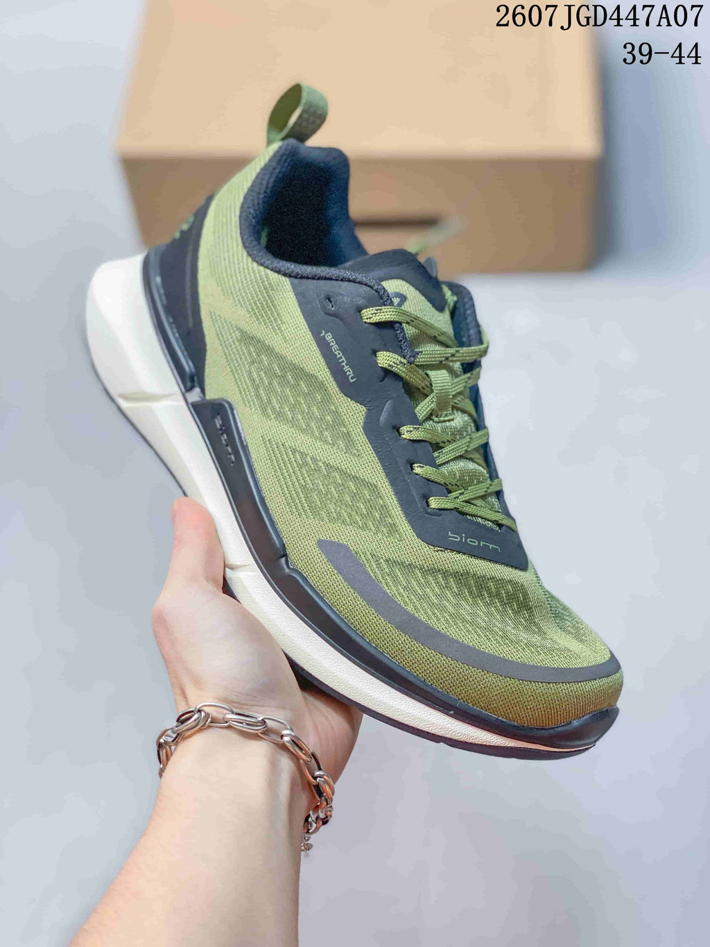 ECCO 710270OPW Colorblock Sneakers in Green and Navy - product image from the listing.