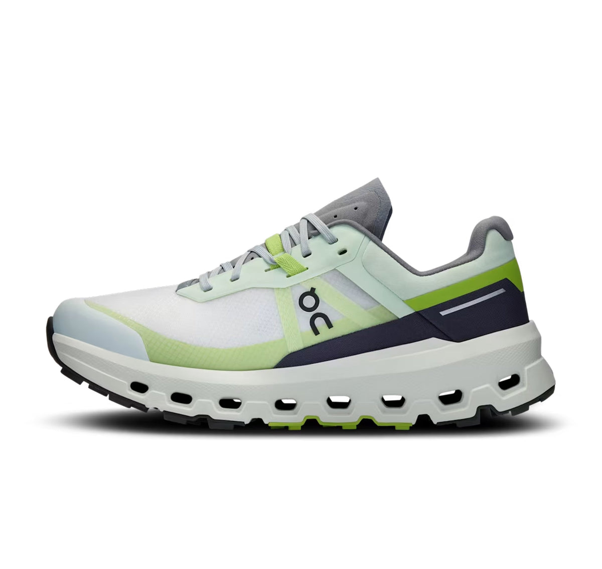 Women's On Cloudvista 2 Lima/Kiwi Trail Running Shoes - product image from the listing.