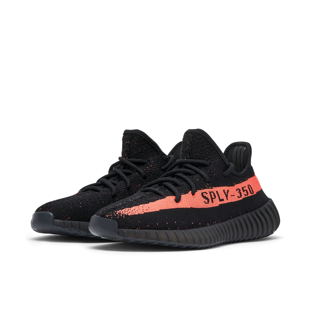 YEEZY BOOST 350 V2 in RED - product photo shown in the listing for this item.