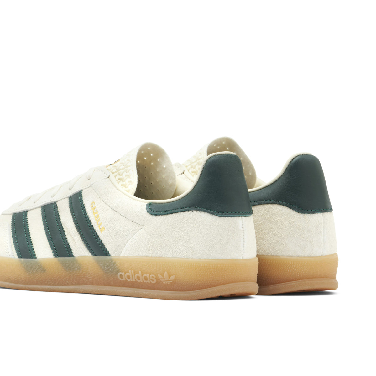 Adidas Gazelle Indoor in White Green Gum - product image from the listing.