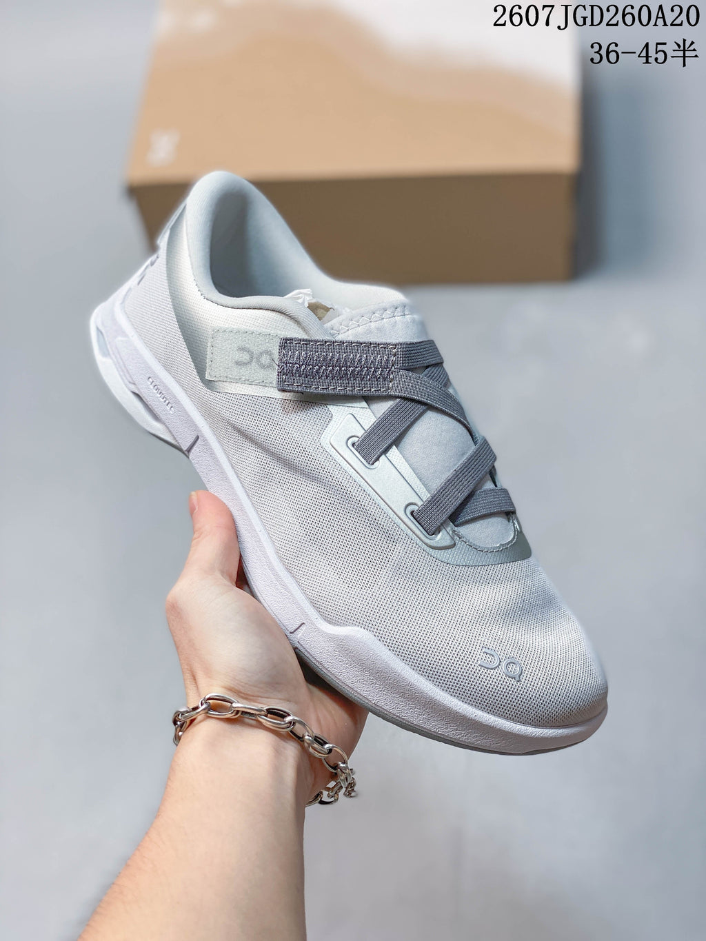 On Cloudnova Sneakers in Light Gray White - product image from the listing.