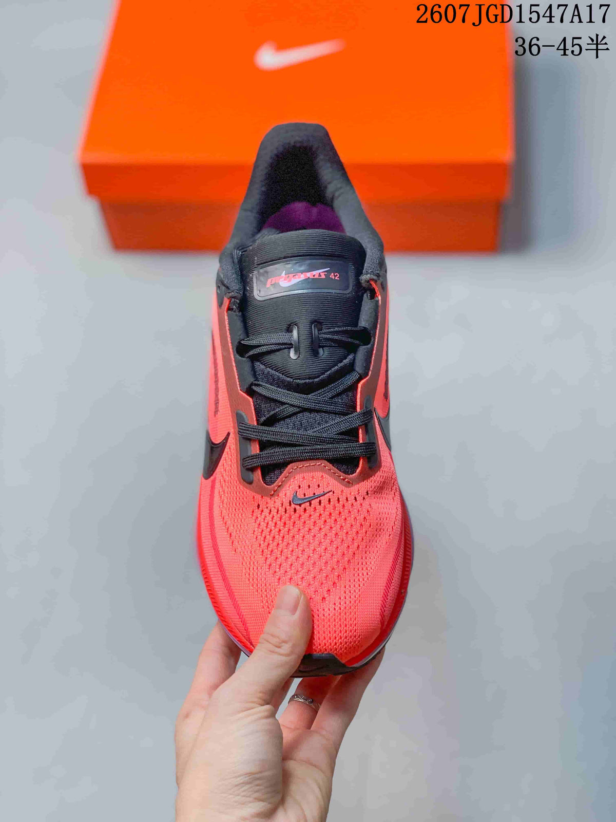 Nike Air Zoom Pegasus 42 Running Shoes in Coral Black 711270OWE - product image from the listing.