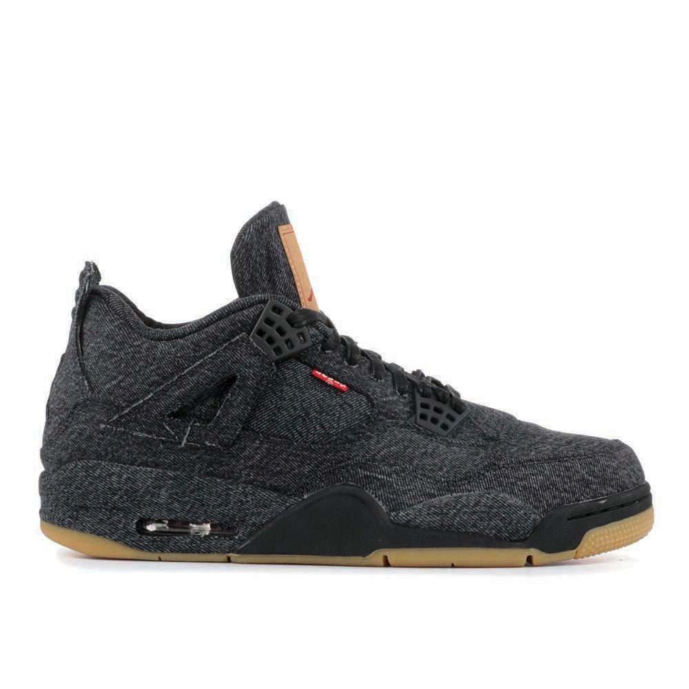 "Black Denim" Levi's x Air Jordan 4 Retro Sneakers - product image from the listing.