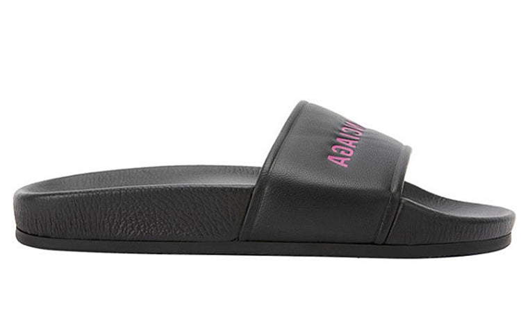 Balenciaga Alphabet Pattern Black Slippers 517226WAL001085 # for Women - product image from the listing.