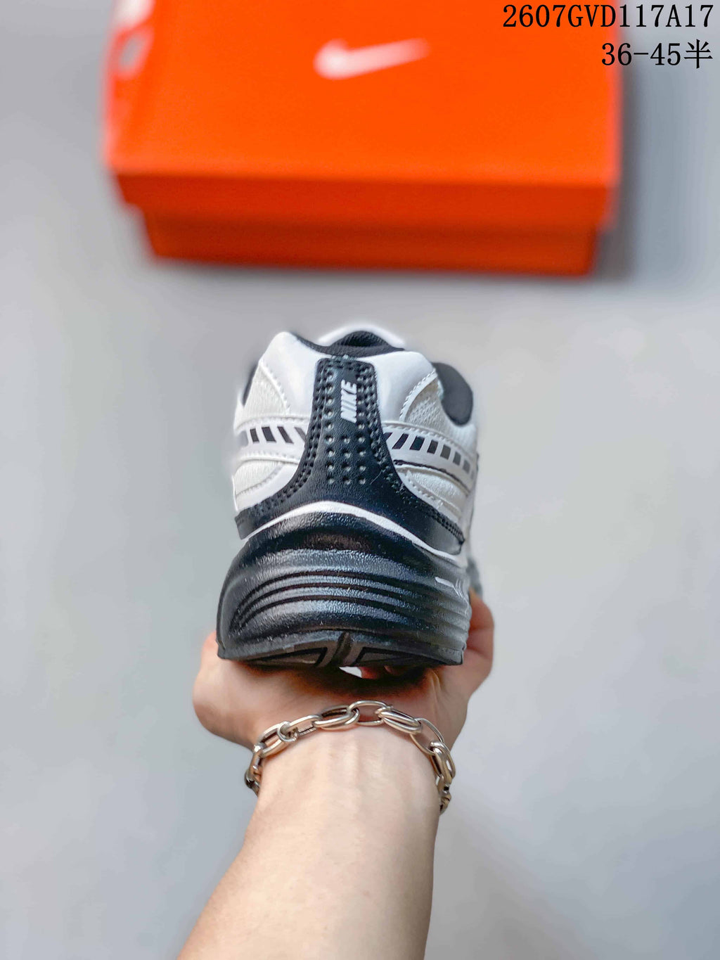 Nike Initiator Retro Running Sneakers in White Black FQ6873 - product image from the listing.