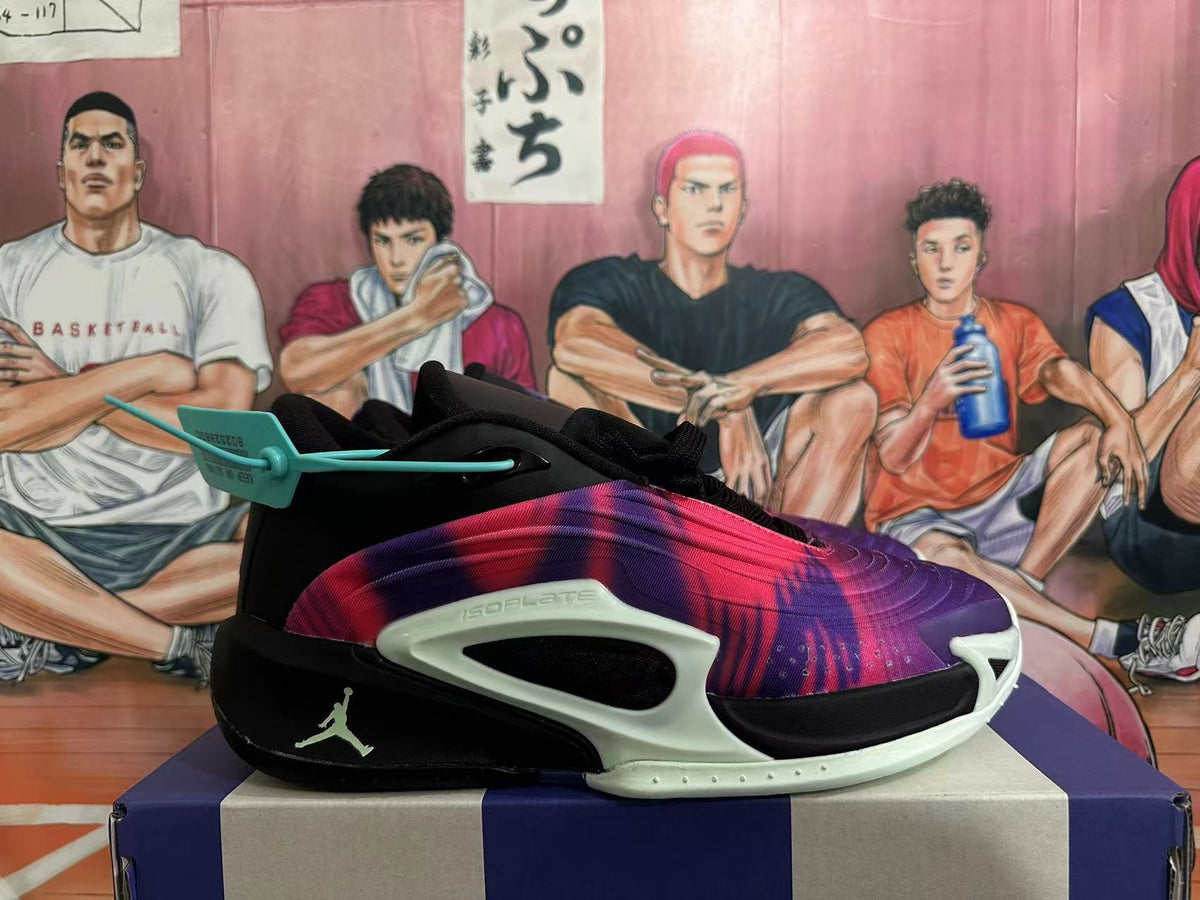Jordan Tatum 2 Basketball Shoes in Purple Pink Black - product image from the listing.