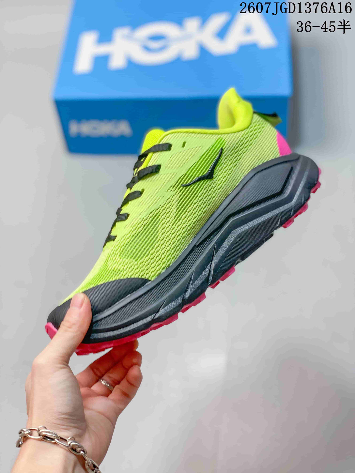 Women's HOKA Challenger 8 Running Shoes Green Black 711260WPR - product image from the listing.