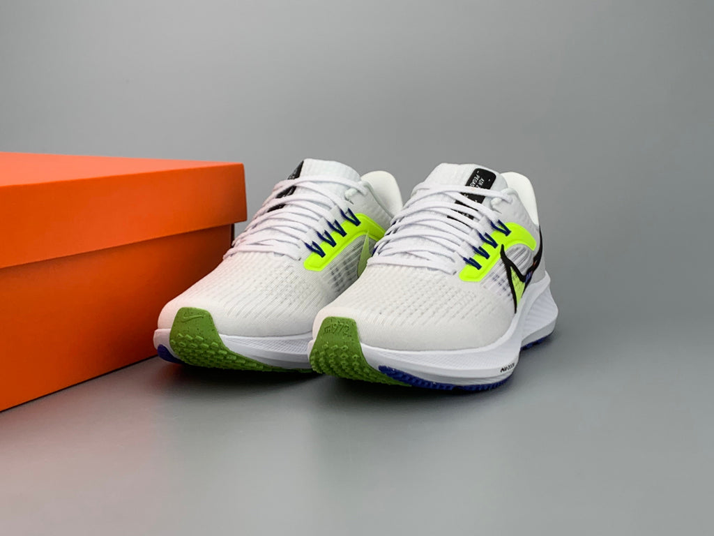 Nike Air Zoom Pegasus 39 Running Shoes in White Green DX1627-100 - product image from the listing.