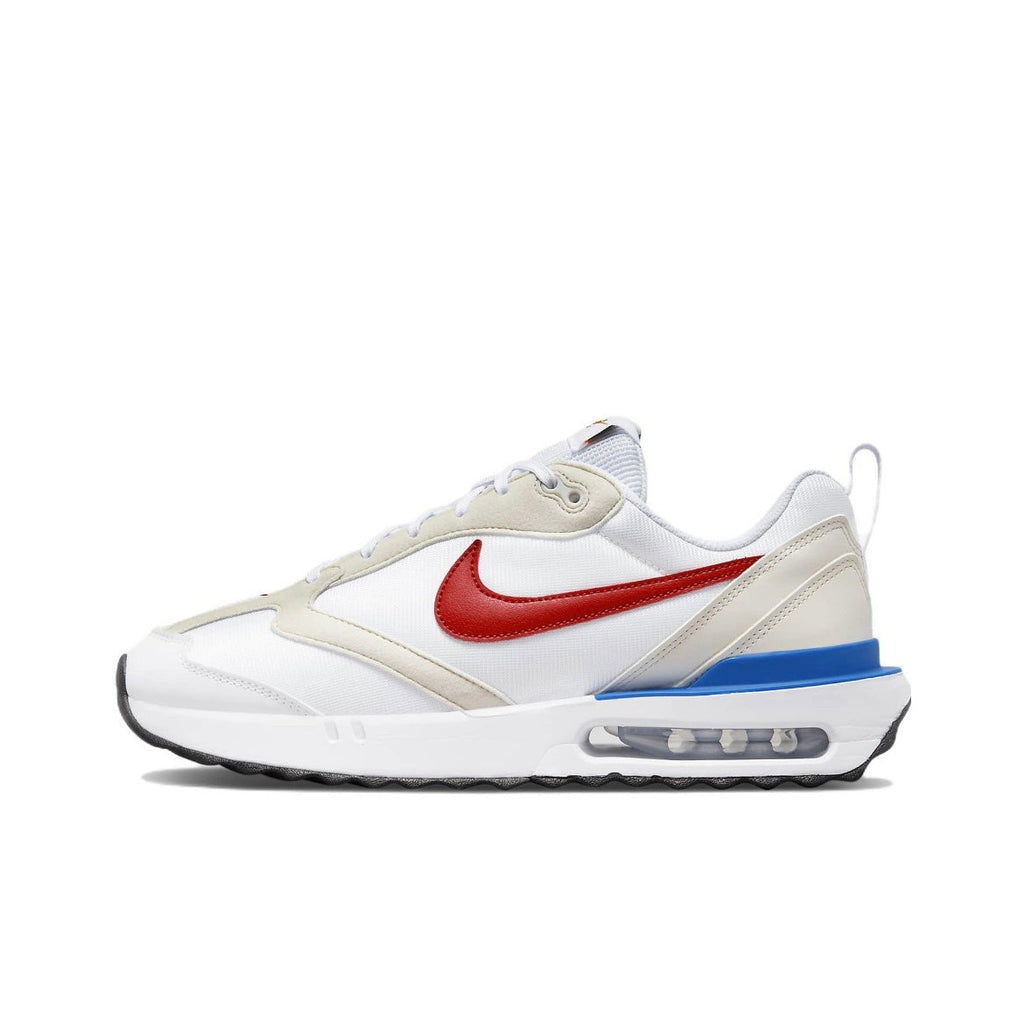 Nike Air Max Dawn Sneakers in White Red Blue DM0013-100 - product image from the listing.