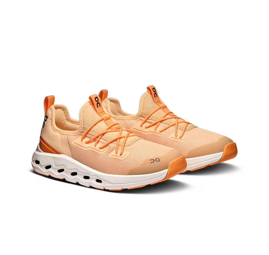 On Little Kids' Cloudleap Tangerine/Blonde Athletic Footwear - product image from the listing.