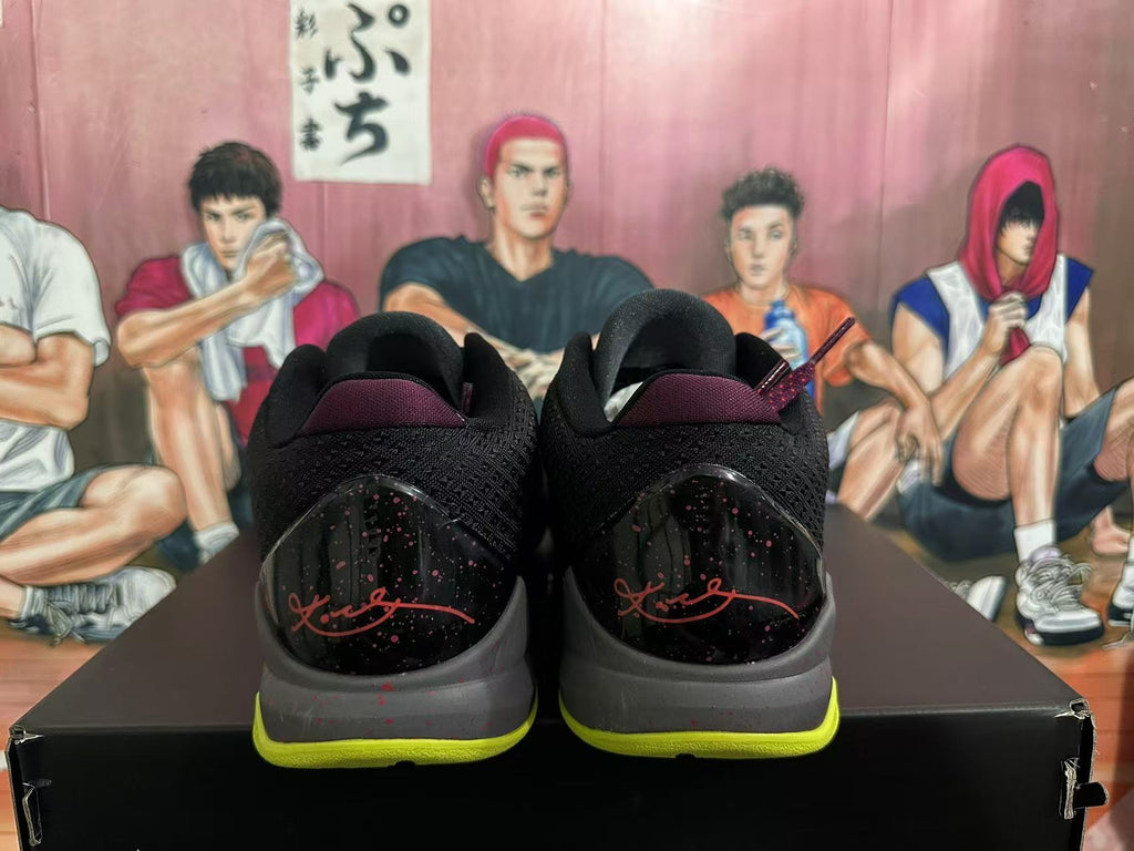 Nike Kobe 6 Basketball Shoes in Black Volt - product image from the listing.