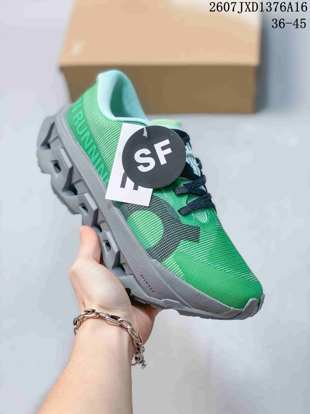 On Cloudmonster 3 Sneakers in Hyper Green - product image from the listing.