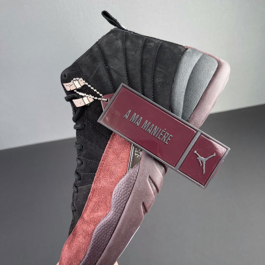 Jordan 12 Retro A Ma Maniére in Black Burgundy DV6989-001 - product image from the listing.