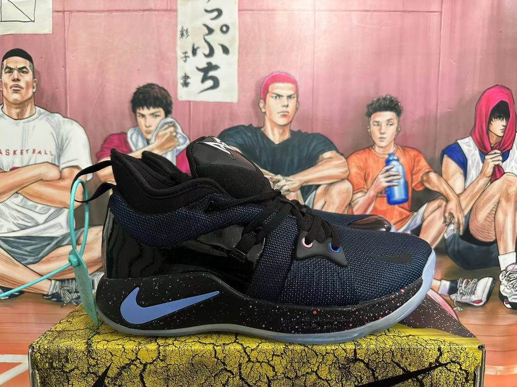 Nike Basketball Sneakers in Black Blue - product image from the listing.
