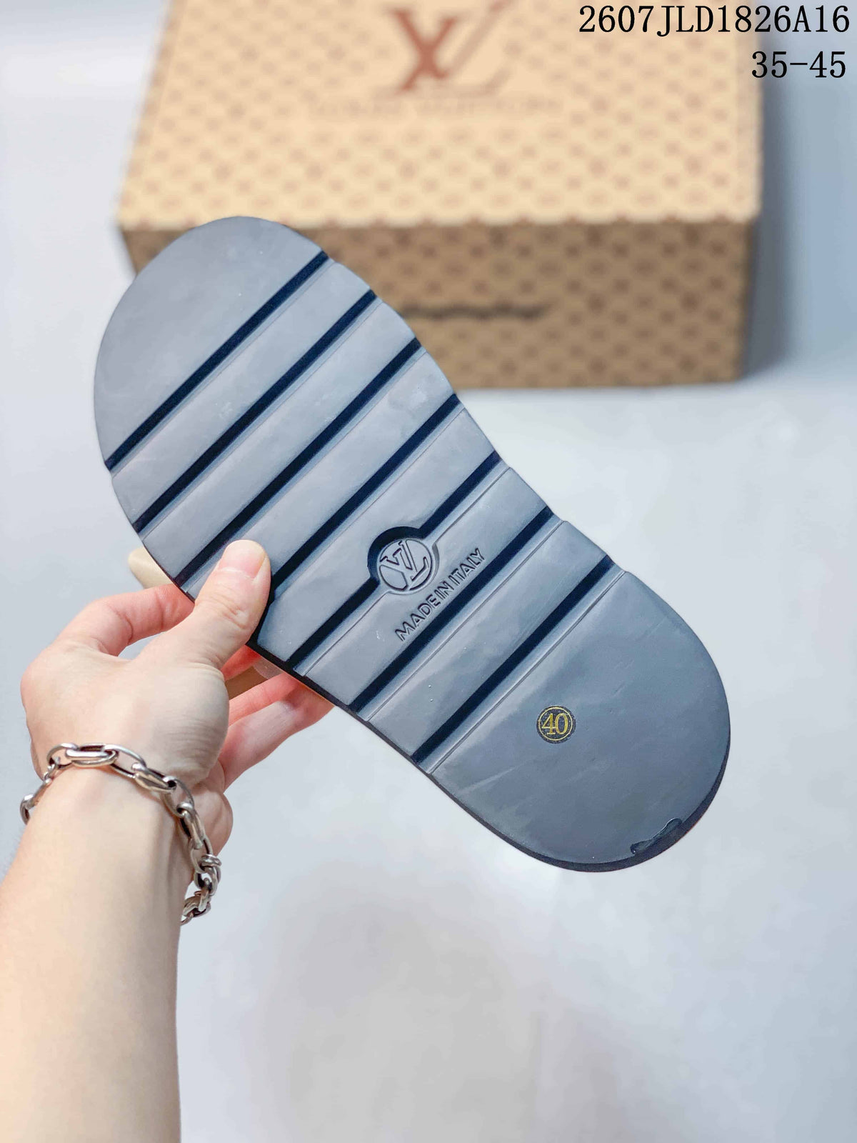 Louis Vuitton Pool Pillow Monogram Slide Sandals in Ivory - product image from the listing.
