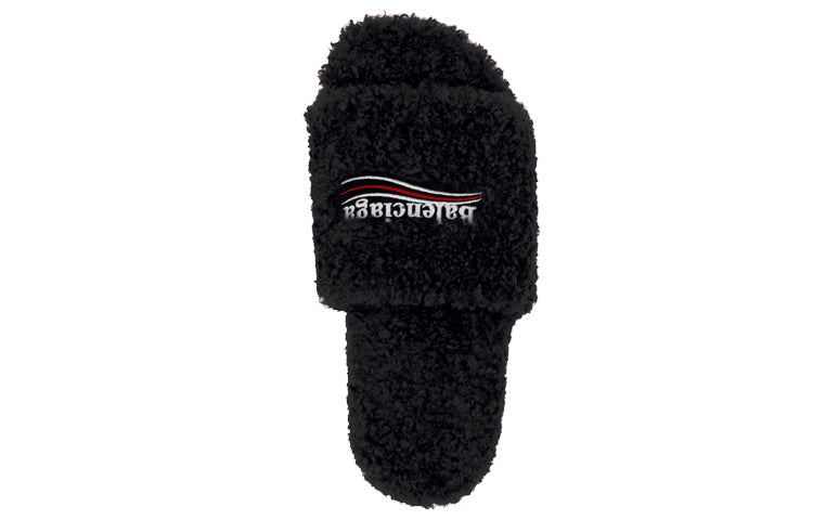 Balenciaga Furry Slides 'Black Red' 654261W2DO11096 # for Women - product image from the listing.