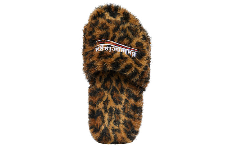 Balenciaga Furry Slides 'Leopard' 654261W2F119634 # for Women - product image from the listing.