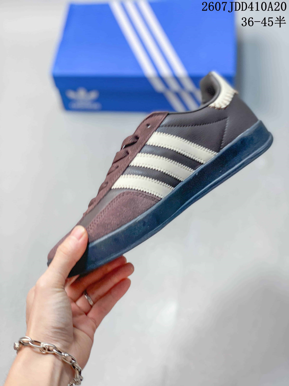 Adidas Gazelle Sneakers in Brown Cream Black 2607JDD410A20 - product image from the listing.