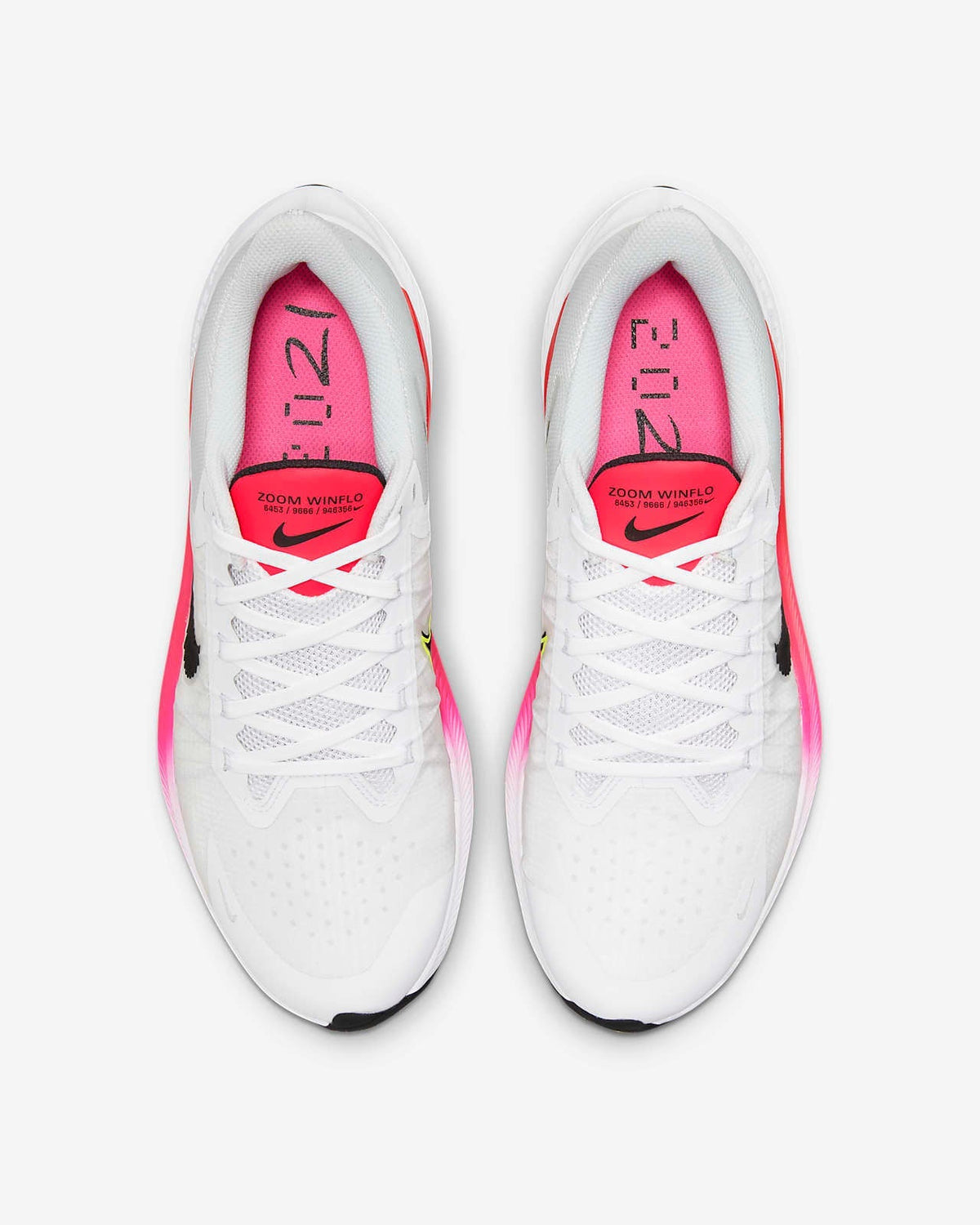 Nike Zoom Winflo 8 Running Shoes in White Pink CW3419-100 - product image from the listing.