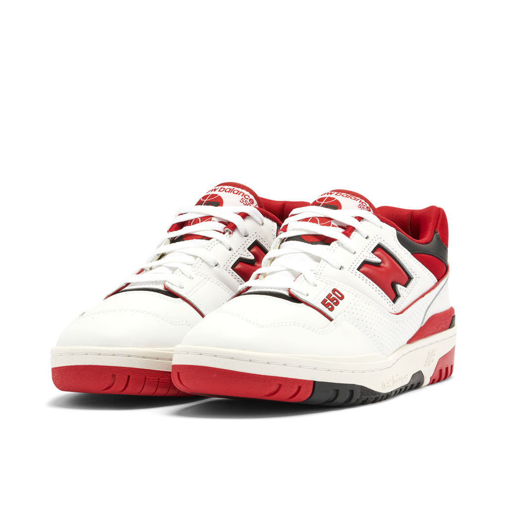 NEW BALANCE 550 in RED - product photo shown in the listing for this item.