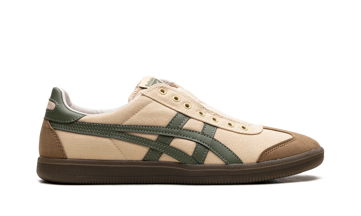 Onitsuka Tiger Tokuten Slip-On Sneakers in Beige Brown Green - product image from the listing.